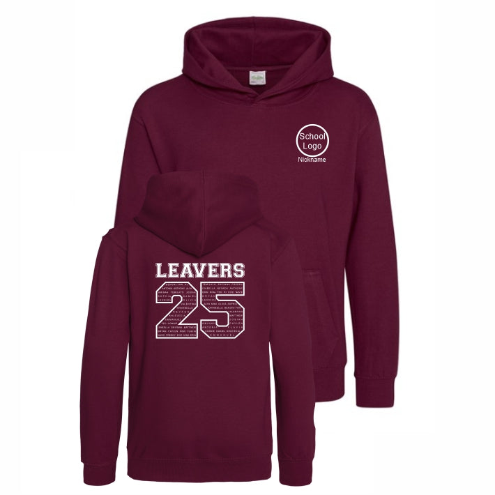 School Leavers Hoodie Burgundy