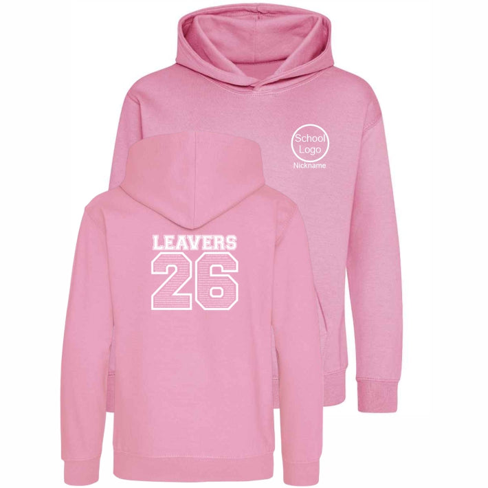 School Leavers Hoodie Candy Floss Pink