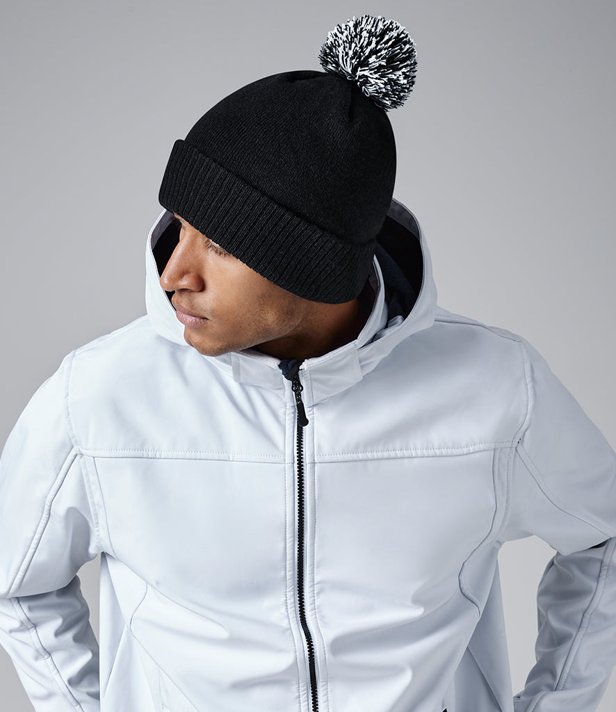 Contrast Pom Pom Beanie